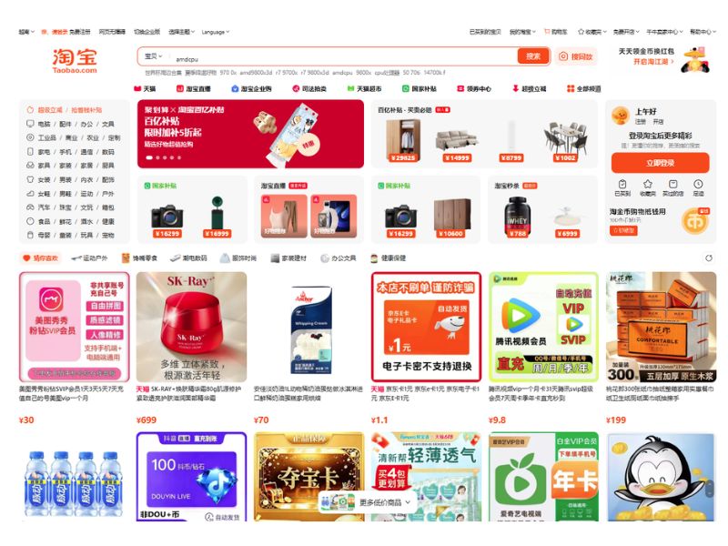 mua hàng taobao